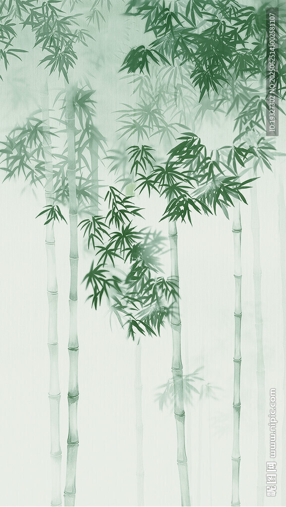 水墨竹子 