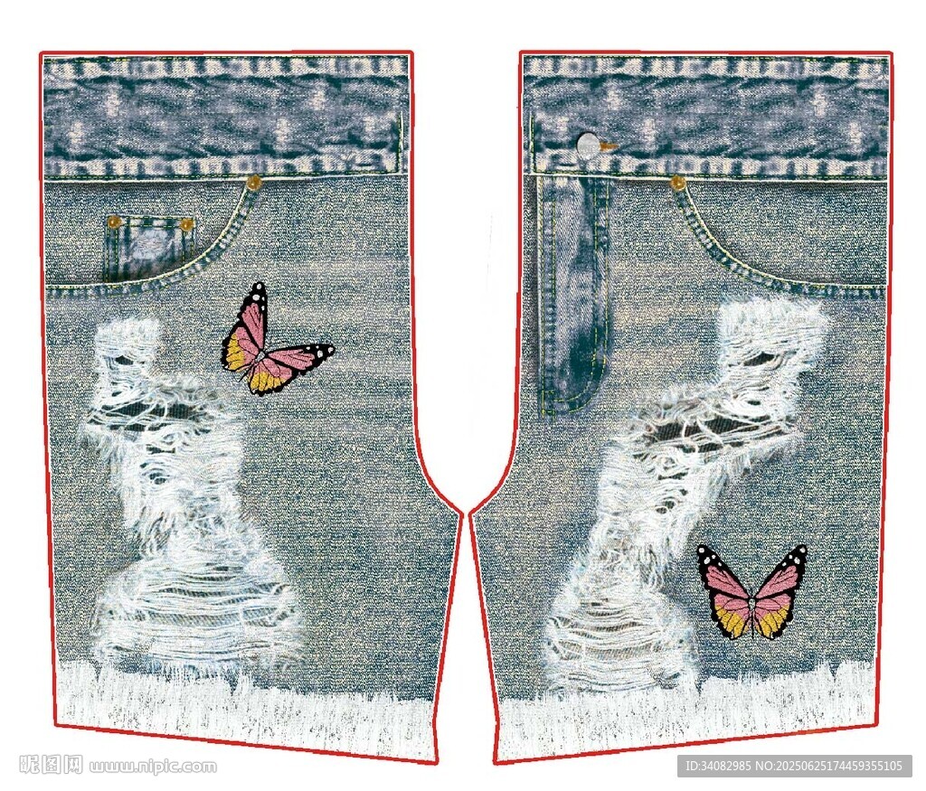 復(fù)古牛仔布樣展示