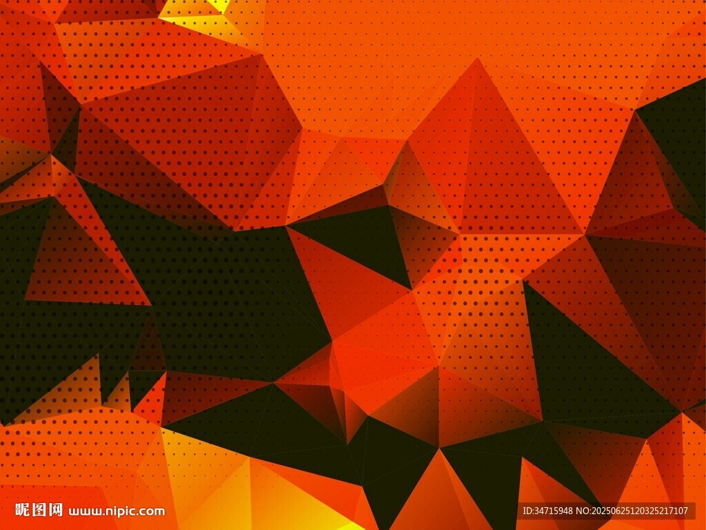 橙色幾何多邊形抽象矢量背景