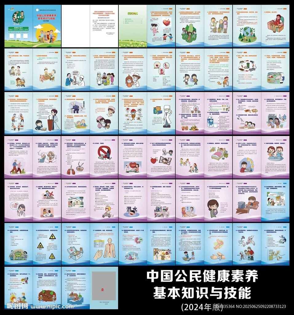 中國公民素養教育基礎知識海報