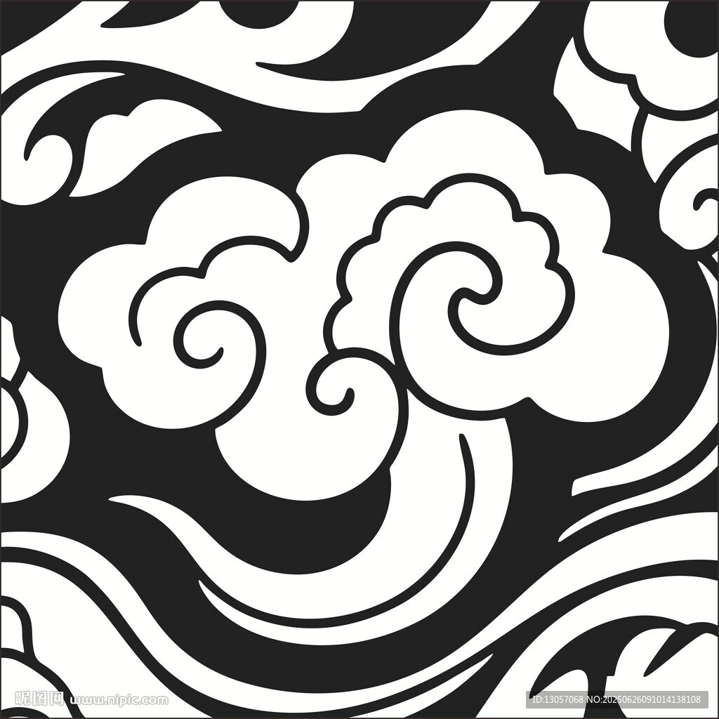中式云紋圖案