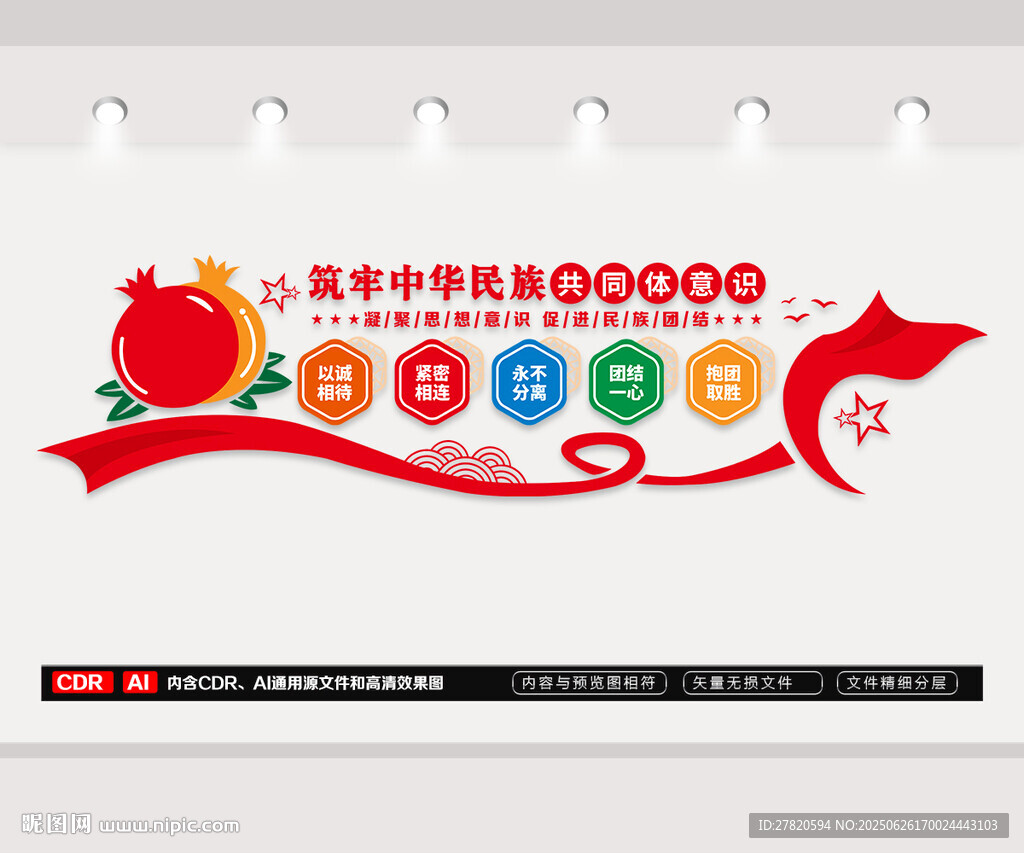 民族團結展板文化墻