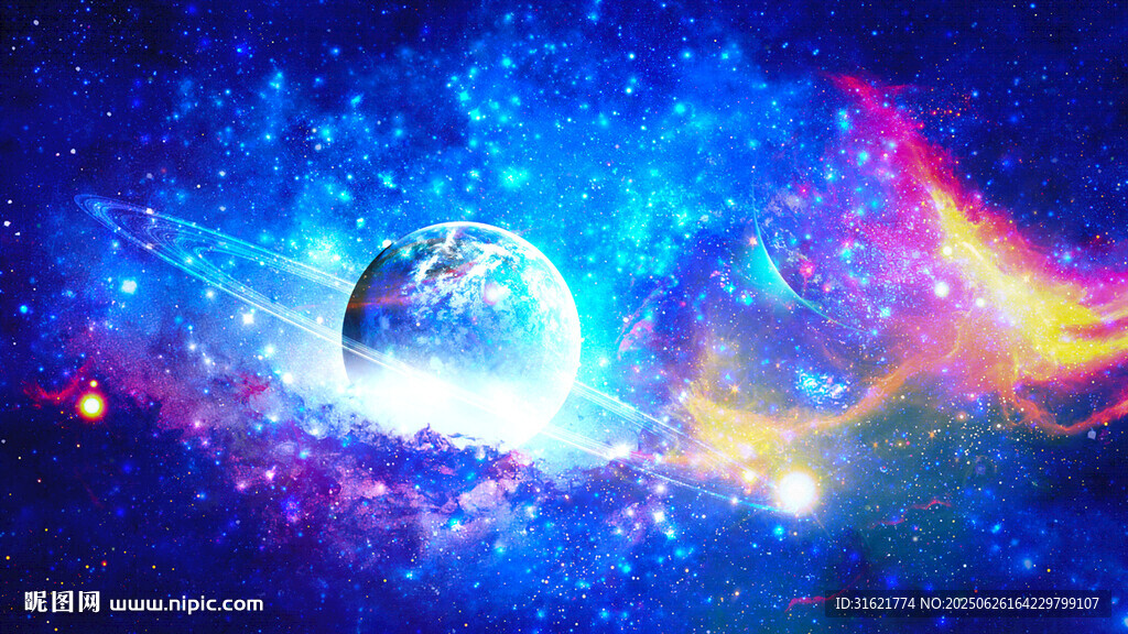 藍色星空宇宙星空圖