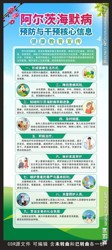 阿爾茨海默病預防知識展架