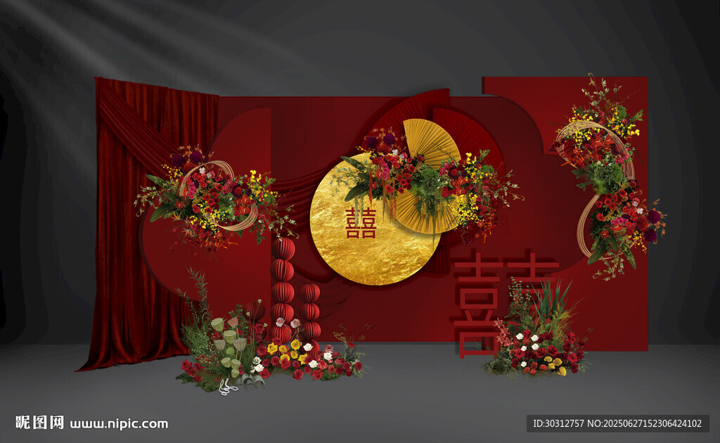 中式婚禮場景布置裝飾