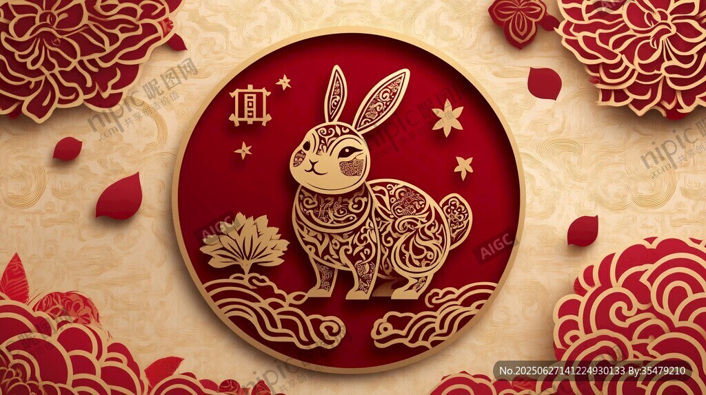 兔年祥瑞 中式喜慶裝飾
