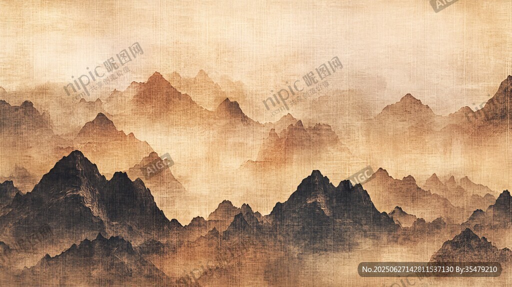 水墨群山 氤氳詩意畫卷
