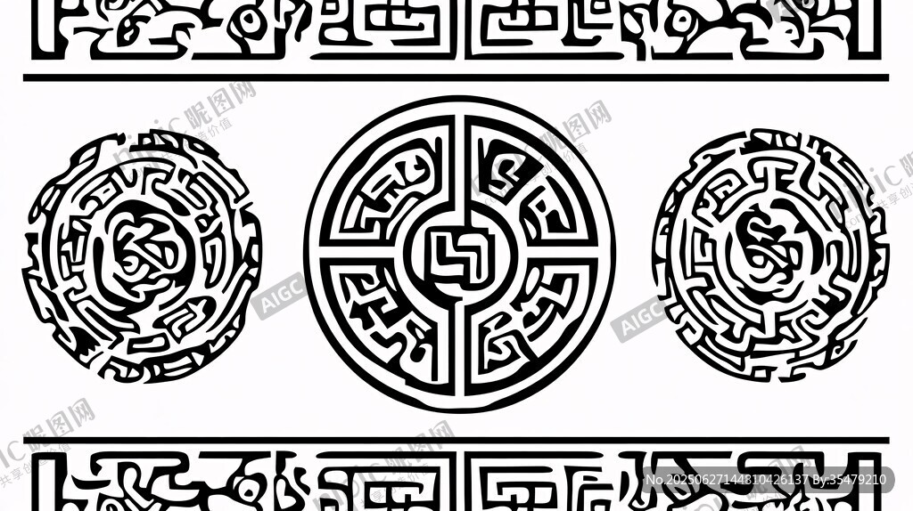 傳統(tǒng)中式幾何紋裝飾圖案