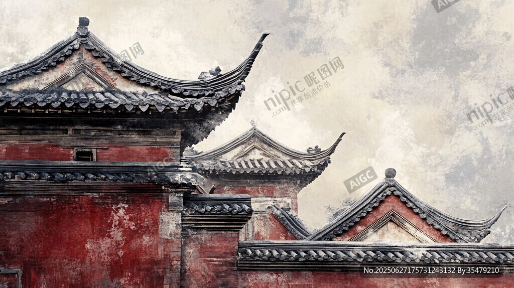古韻中式建筑屋頂之美