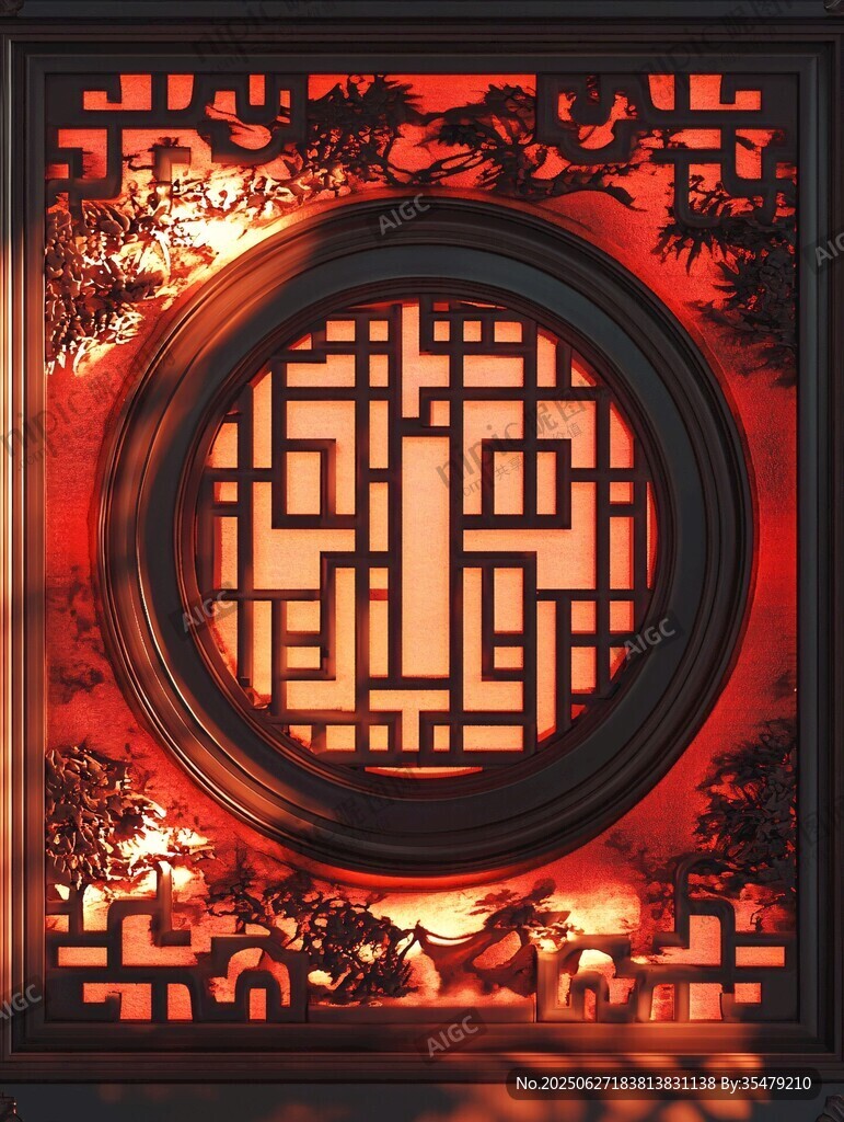 中式雕花窗欞 古典之美