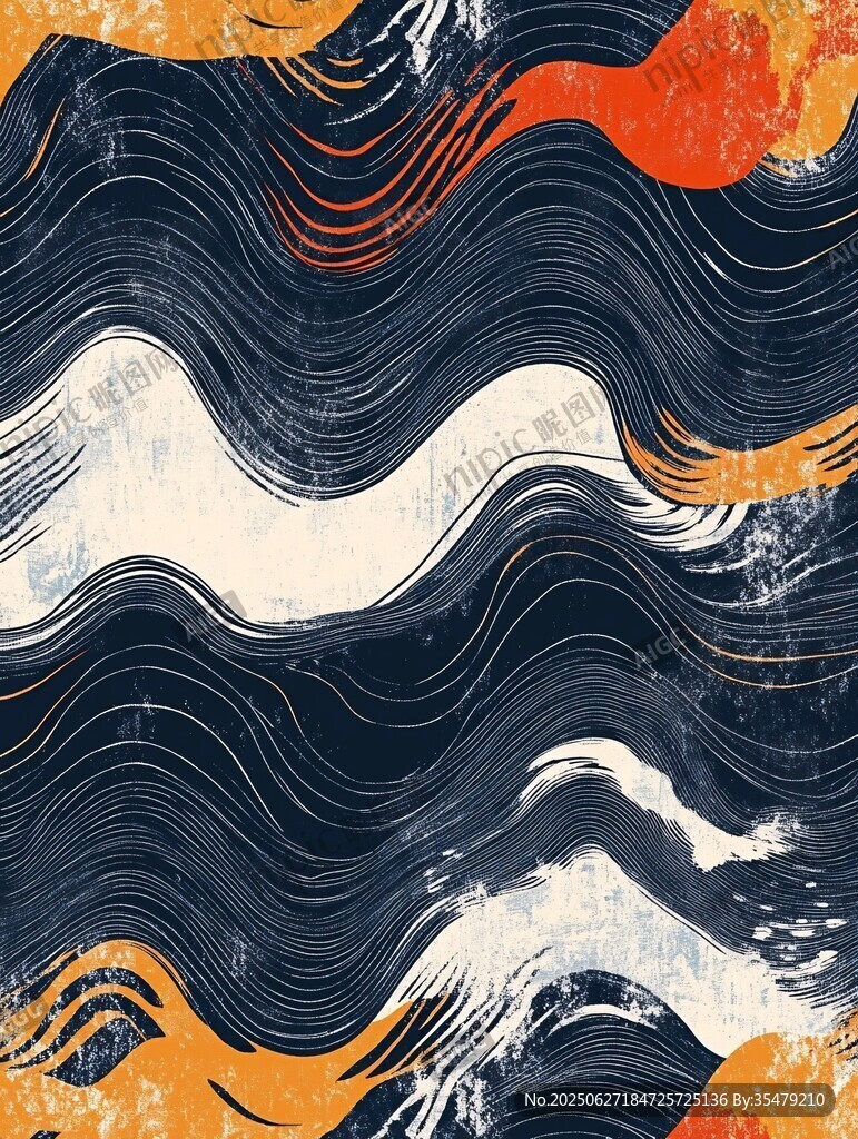 抽象波浪紋理藝術圖案