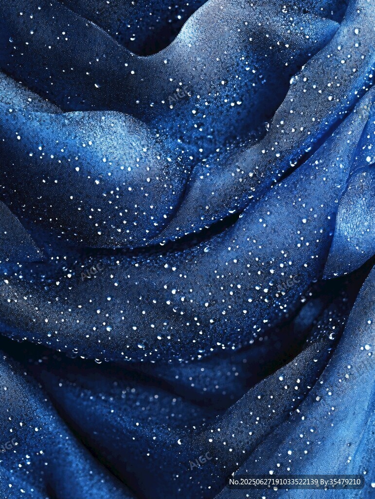 夢幻藍星空質感布料紋理