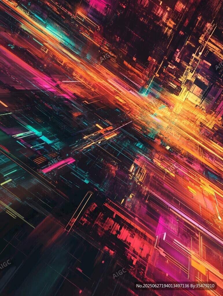 炫彩數字科技動感背景圖