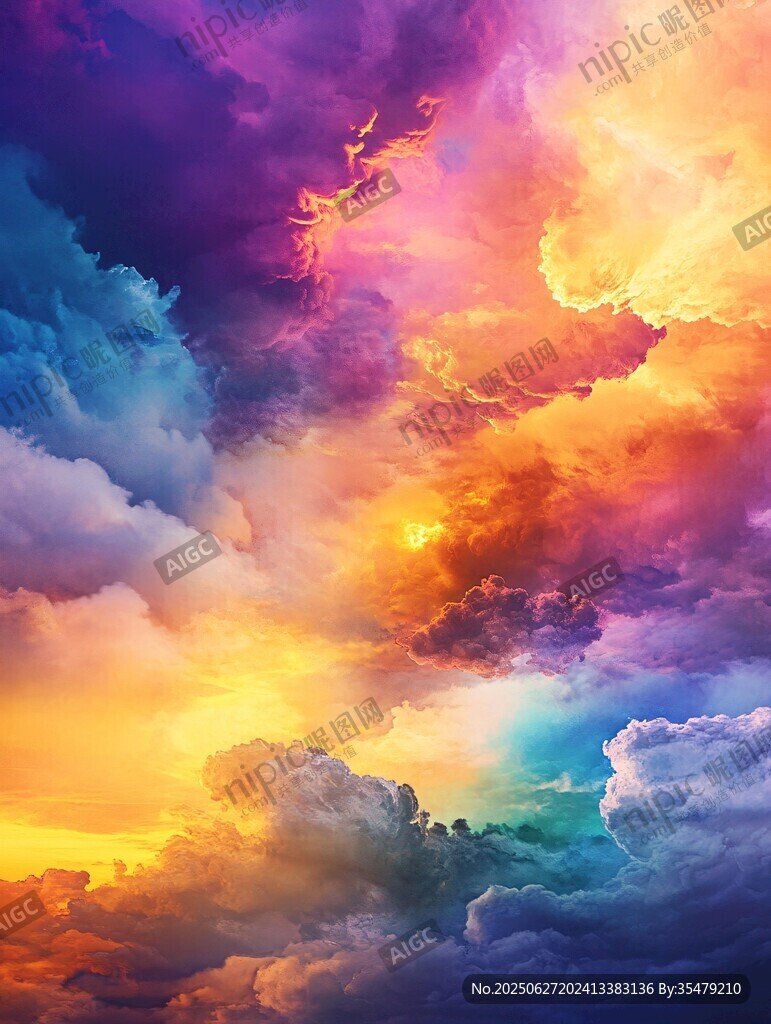 夢幻絢麗的多彩天空景觀