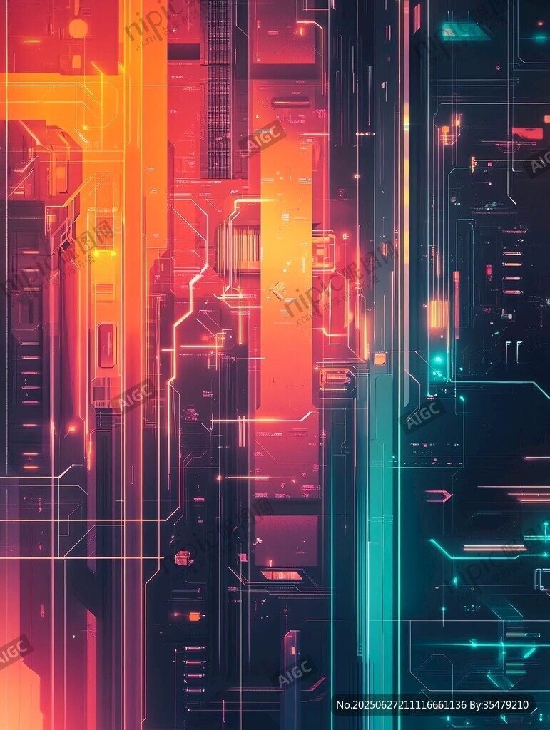 未來感科技風城市景觀畫面