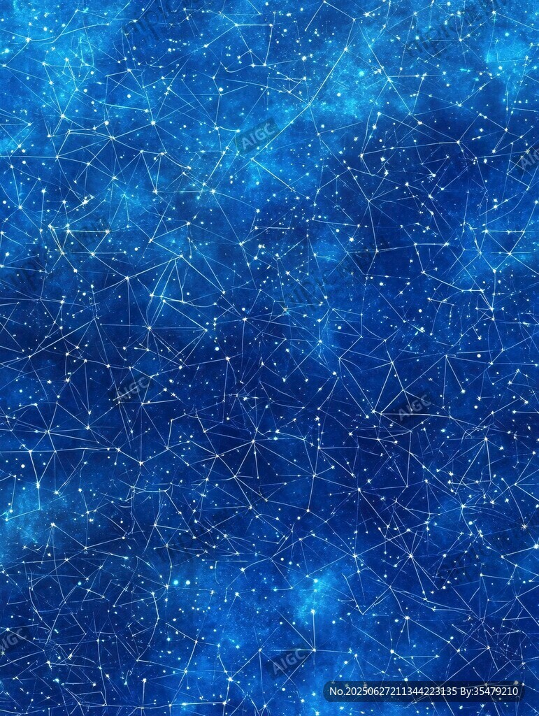 夢幻藍色星空幾何紋理背景