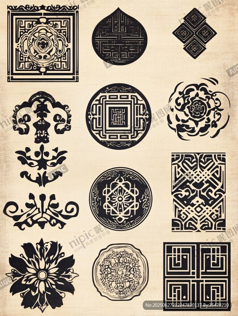 中式傳統(tǒng)經(jīng)典花紋圖案集