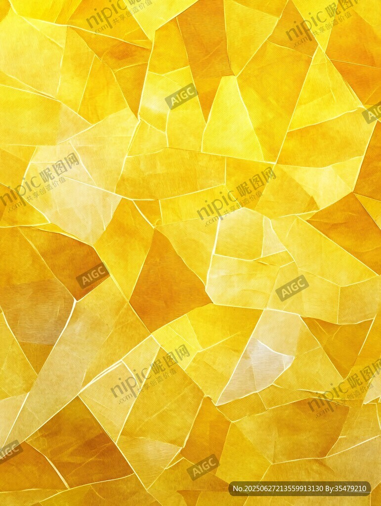 金黃多邊形幾何抽象背景