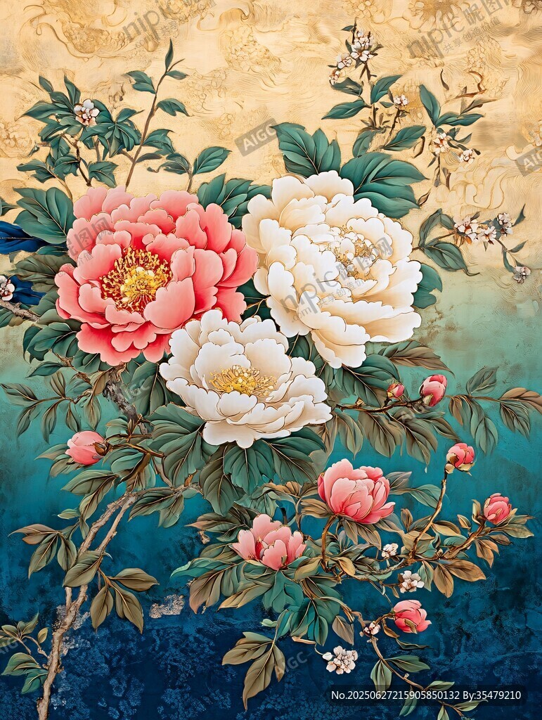 富貴牡丹圖 花鳥景致