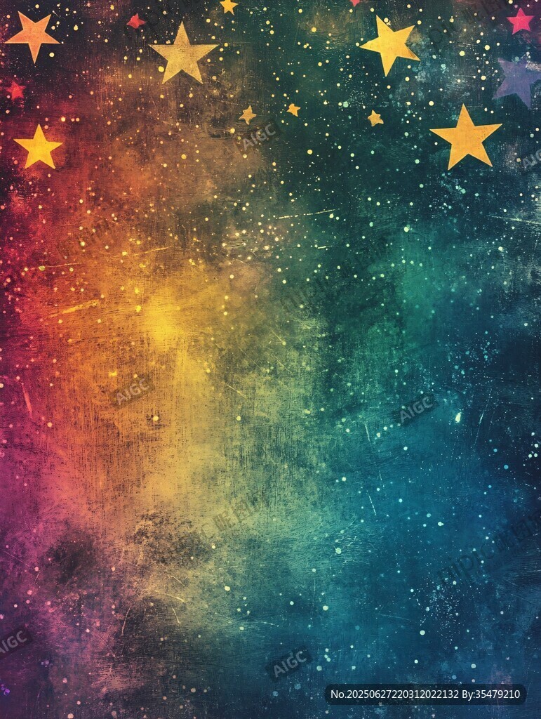 夢幻星空彩色背景圖