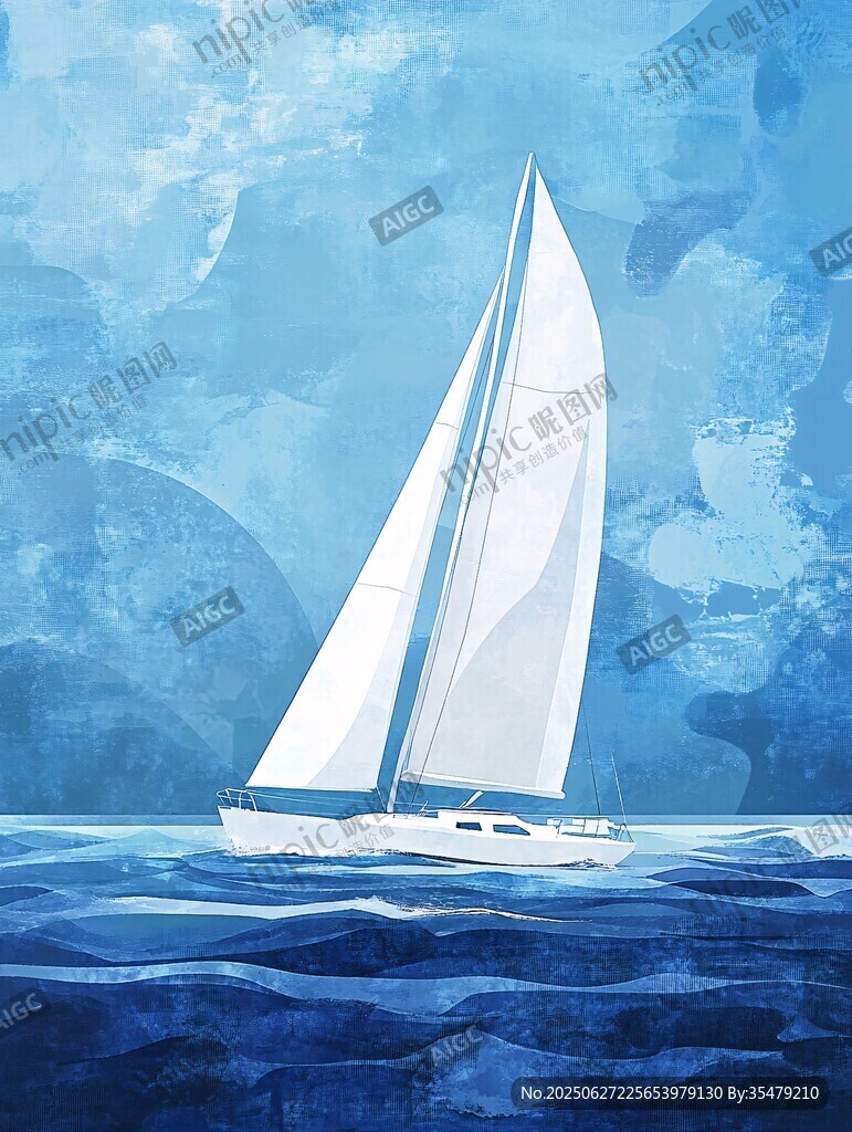 海上白帆遠航