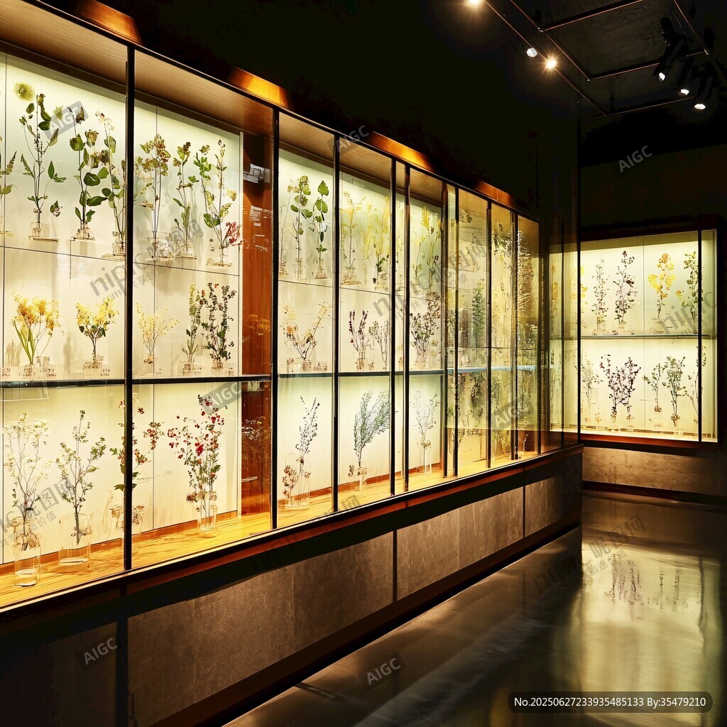 植物標(biāo)本展示館內(nèi)景