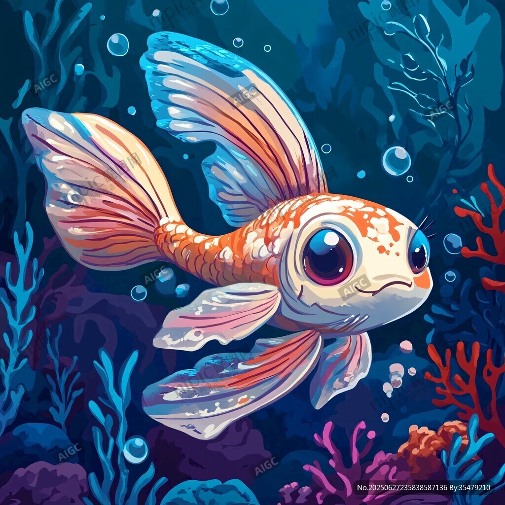 夢幻金魚暢游海底世界