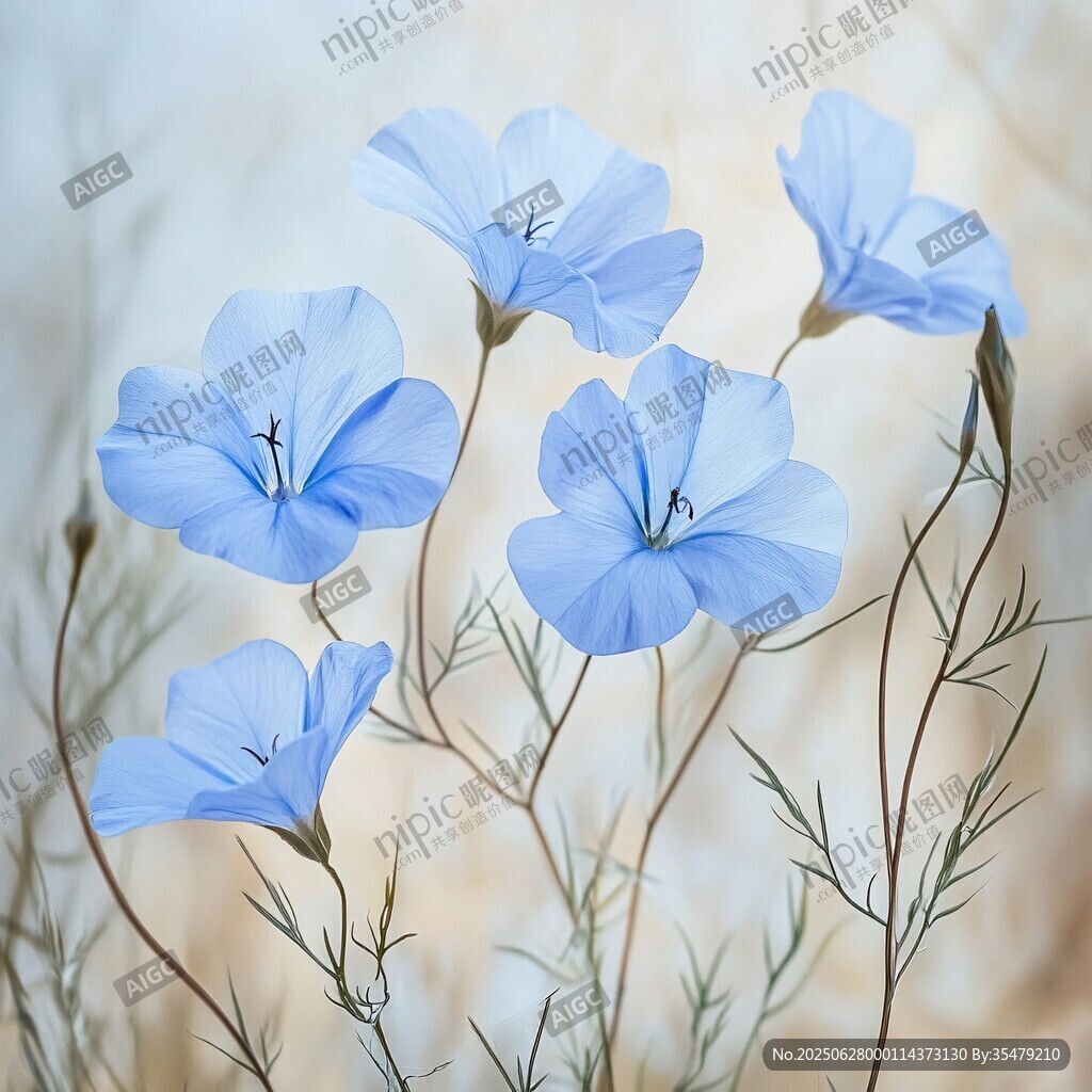 藍(lán)花綻放 清新自然之美