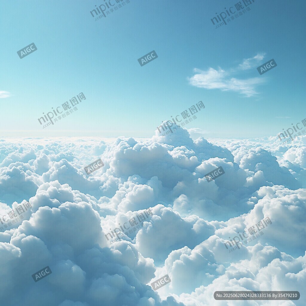 云海之上的澄澈藍天
