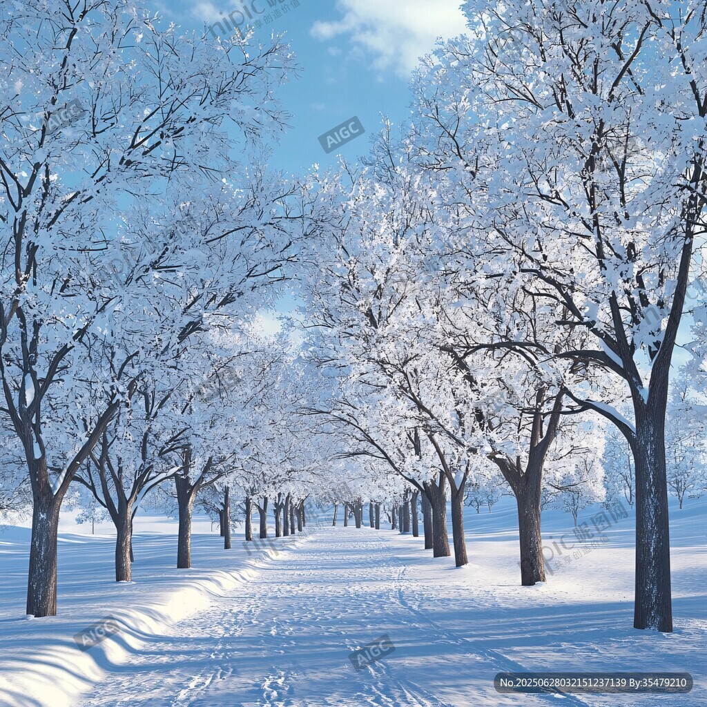 冬日雪林美景