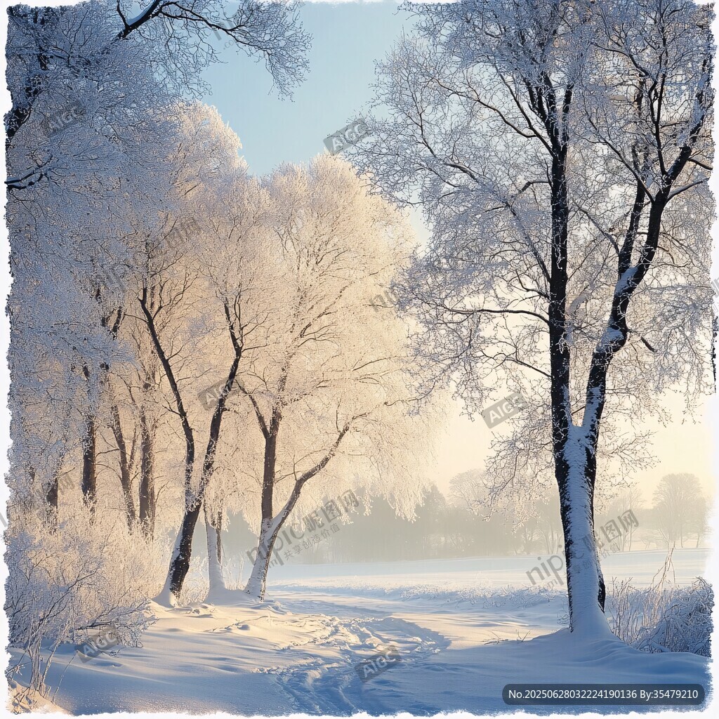 冬日雪林美景