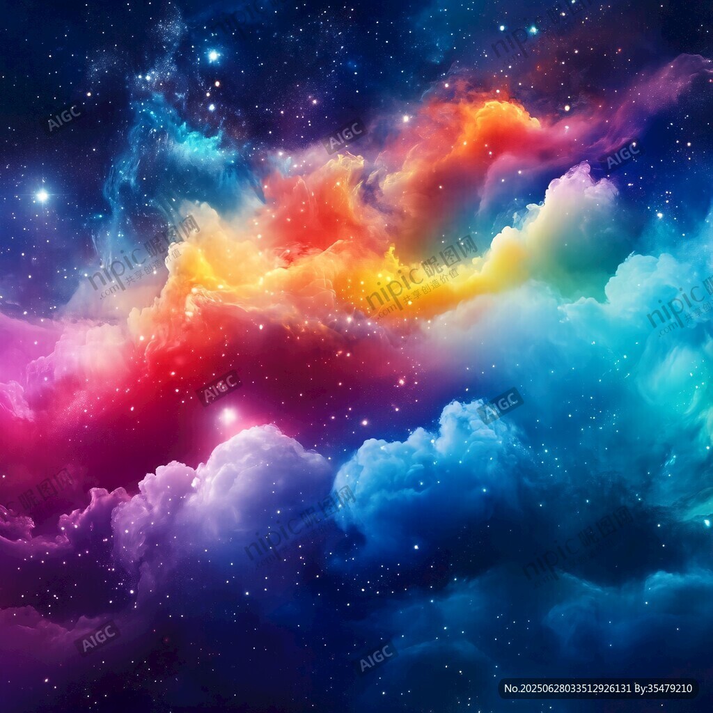 夢幻絢麗的星空云海景象