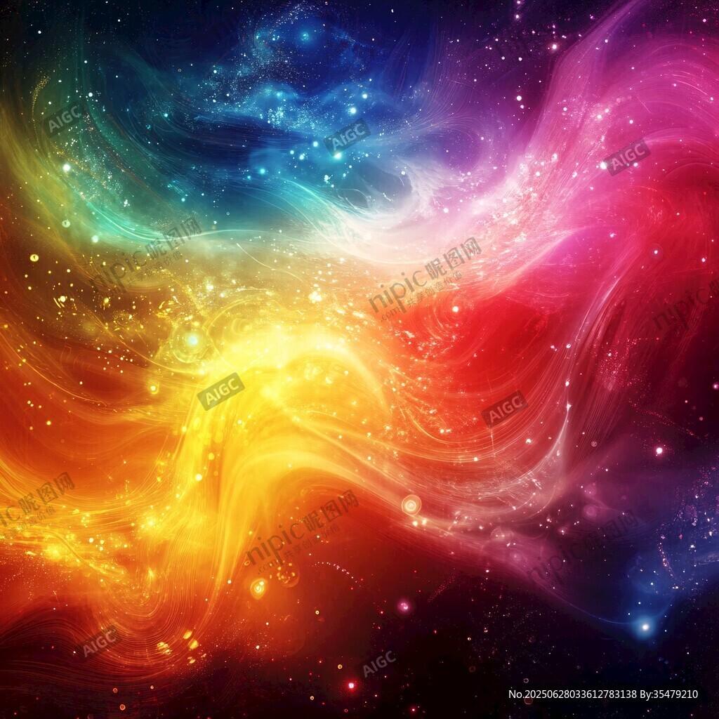 夢幻絢麗的宇宙色彩景觀
