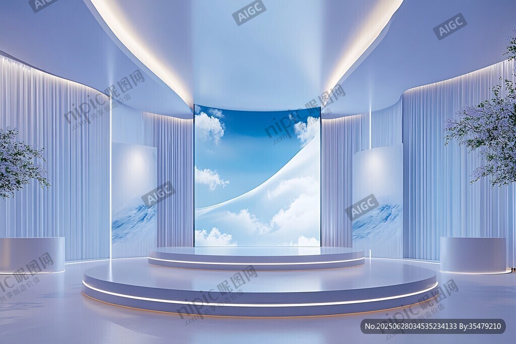 夢幻空靈的室內展示空間