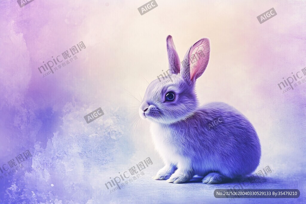 夢幻紫兔 萌態盡顯