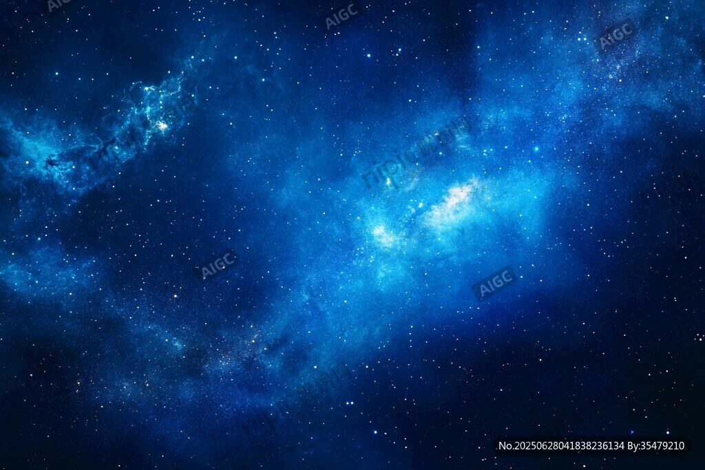 夢(mèng)幻藍(lán)色星空宇宙背景圖