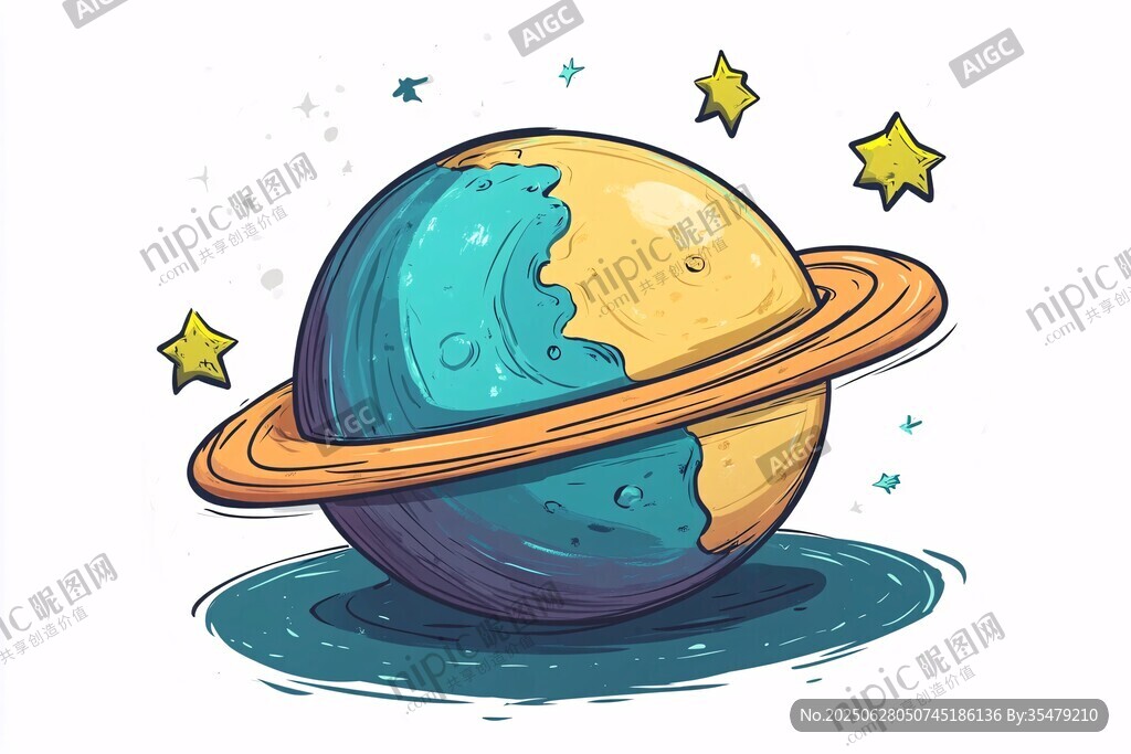 夢(mèng)幻行星插畫