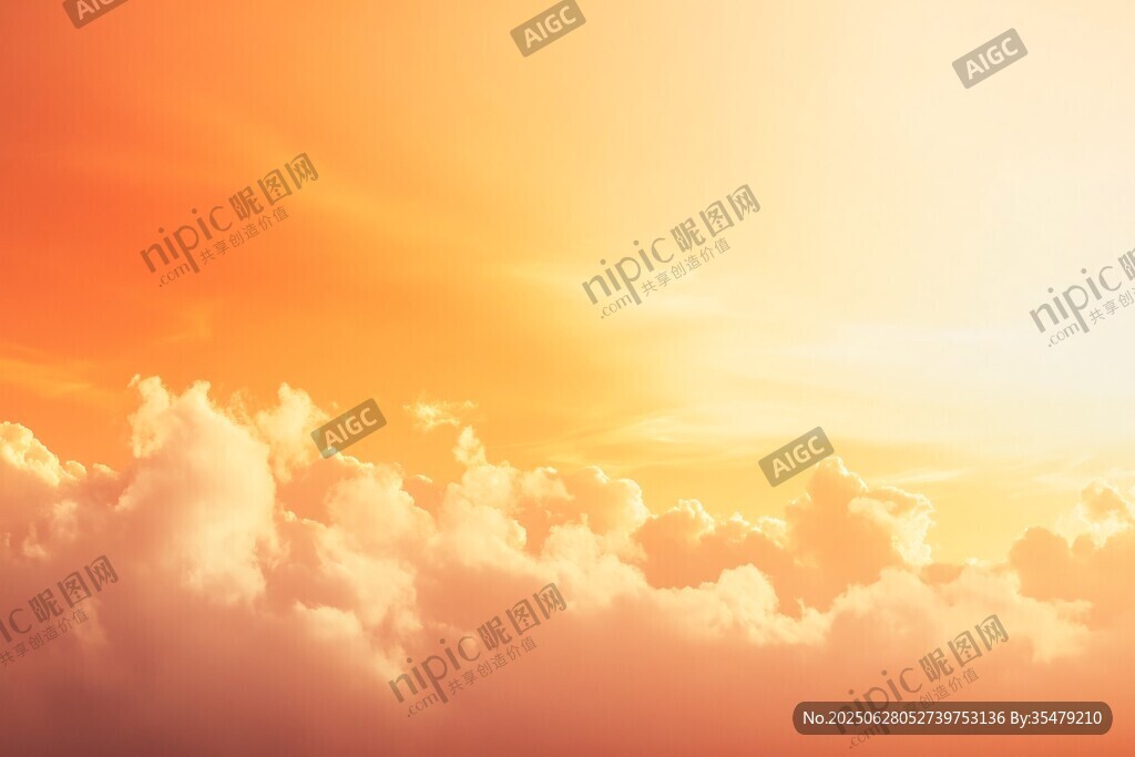 夢幻云端的絢爛日出