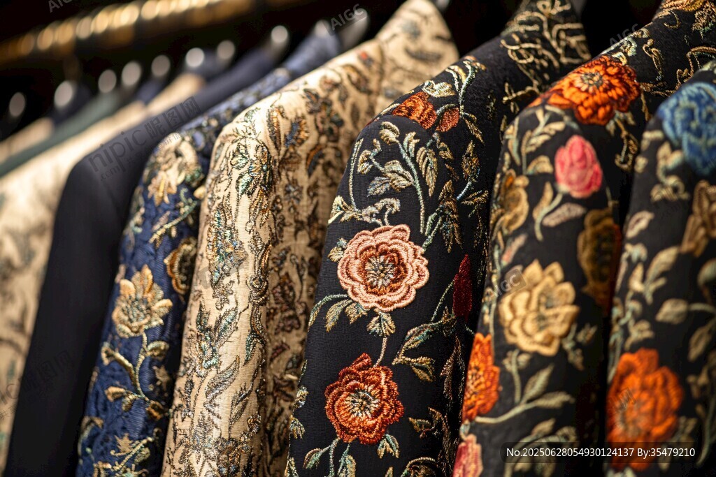 精美印花服飾陳列展示