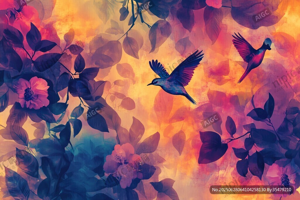 花鳥繪景 夢幻色彩的自然美