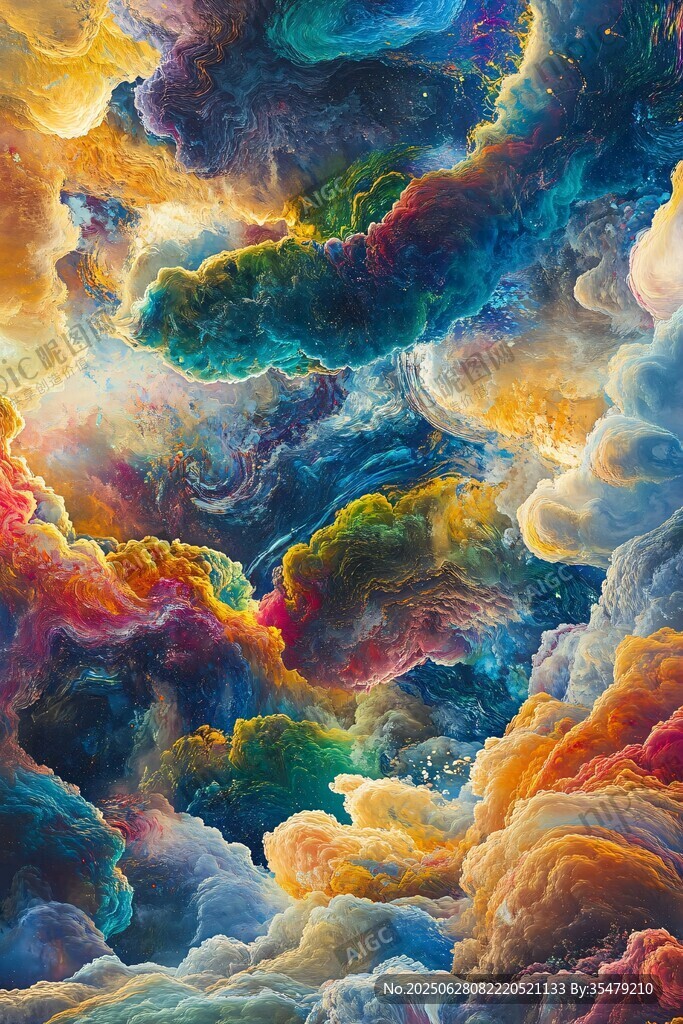 夢(mèng)幻絢麗的多彩云海景觀