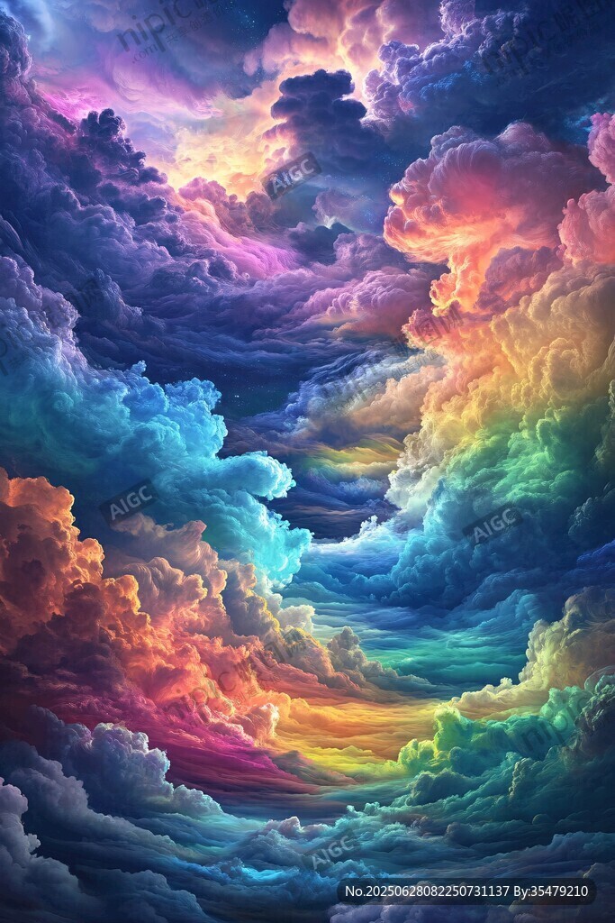 夢(mèng)幻絢麗的彩色云海奇觀