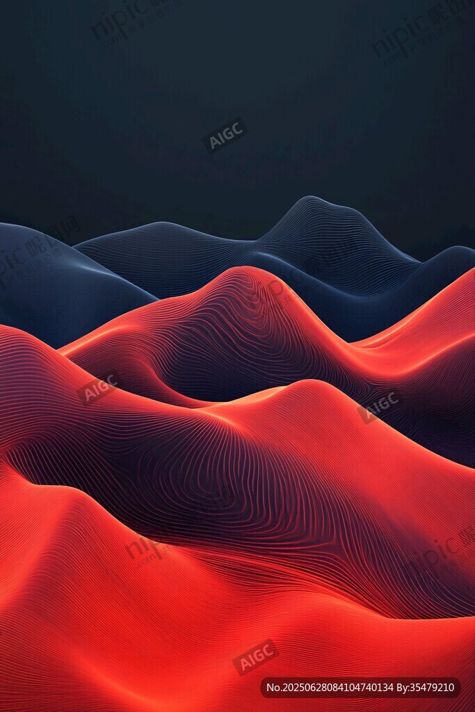 紅藍漸變流體動感背景圖