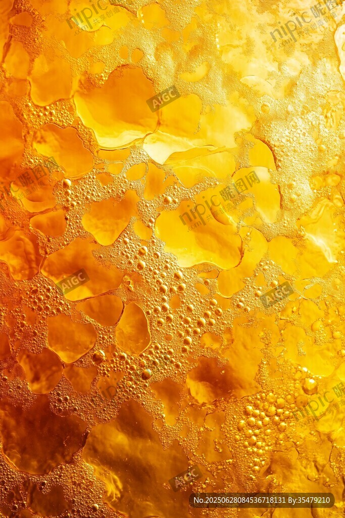 金黃泡沫啤酒特寫畫面