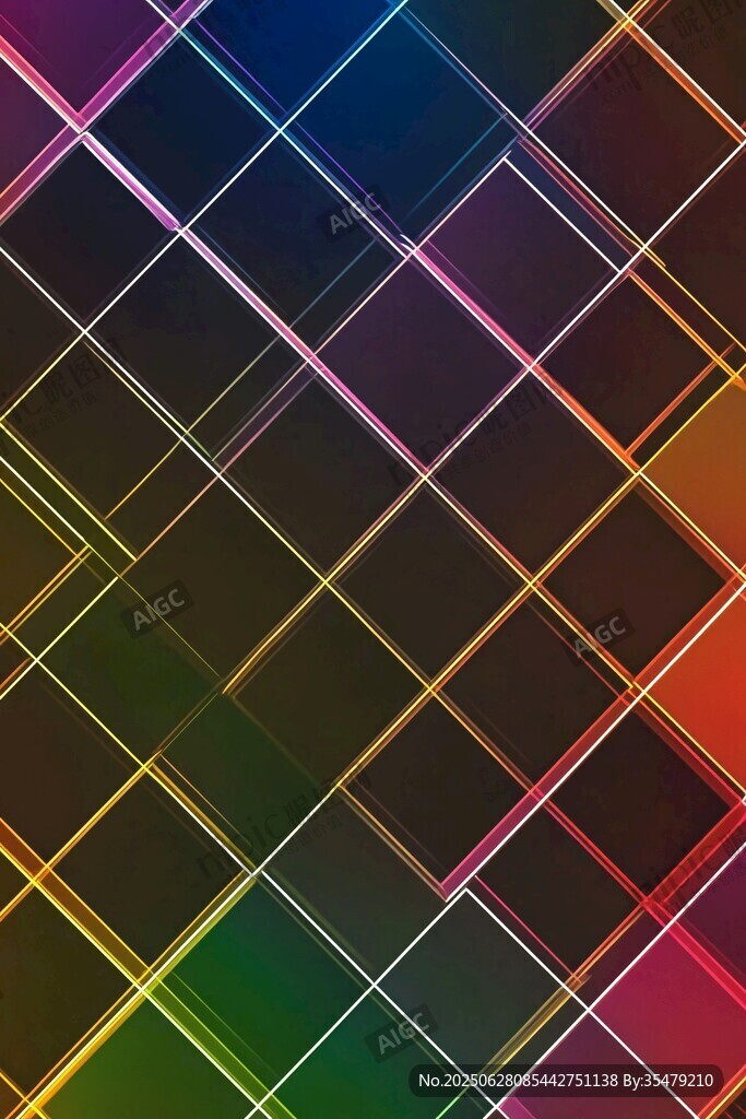 炫彩幾何線條背景圖案