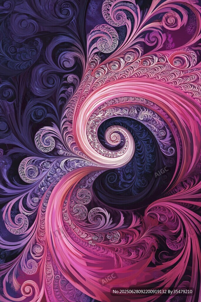 夢幻螺旋花紋抽象藝術圖案