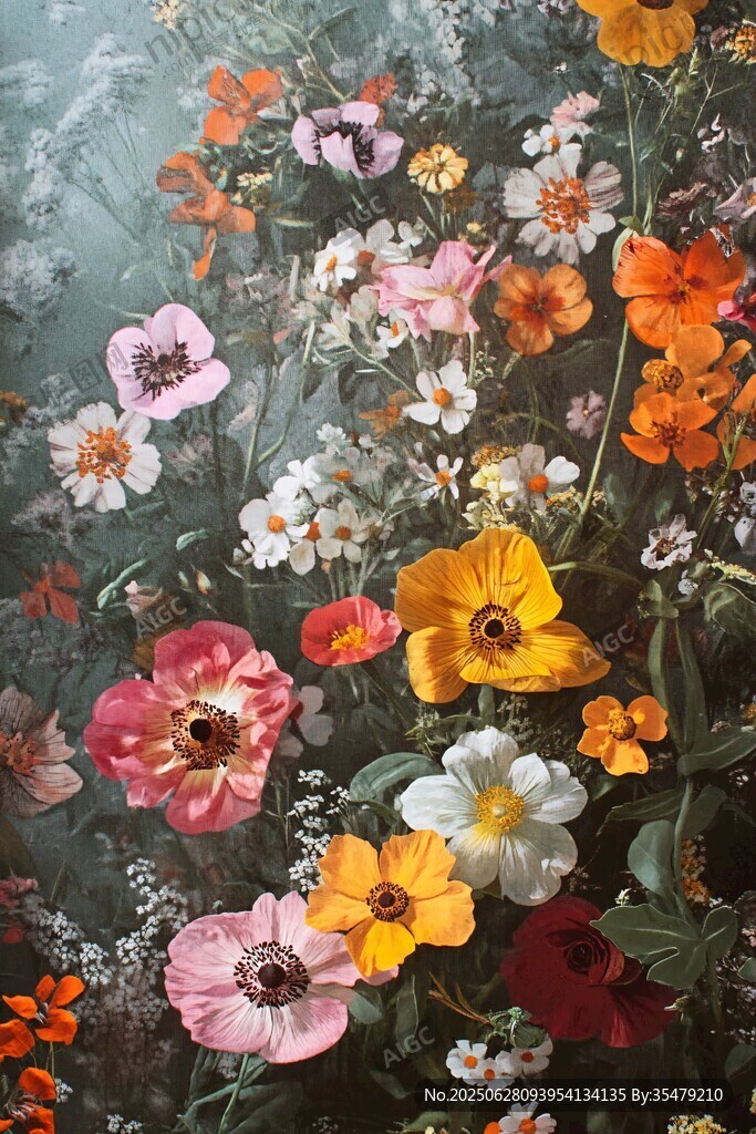 繽紛花卉圖