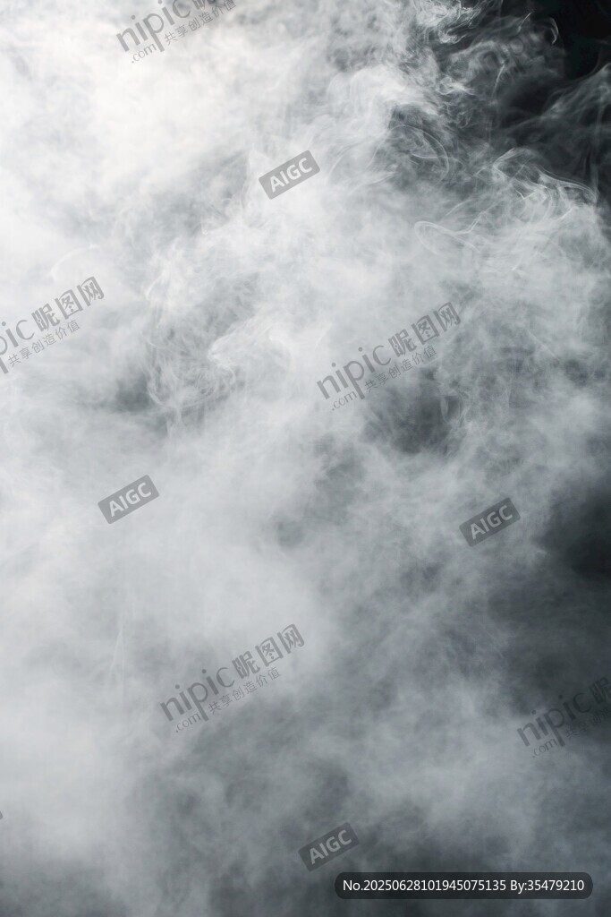 煙霧彌漫的黑白夢幻場景