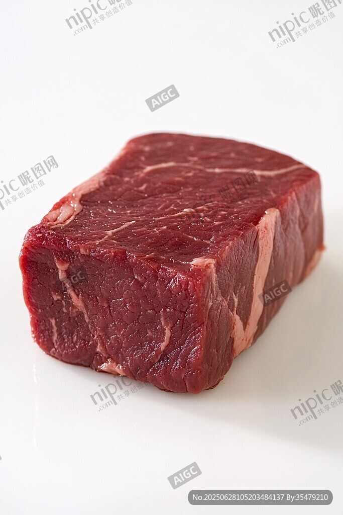新鮮生牛肉塊特寫