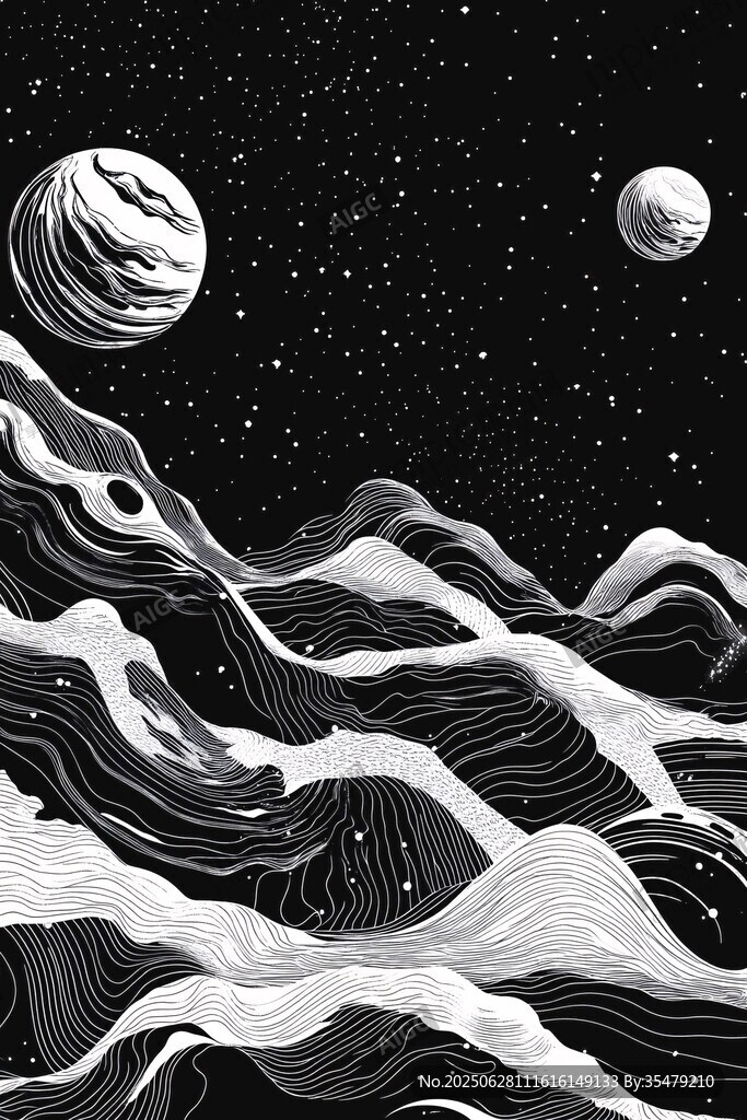 黑白星球下的夢幻山川